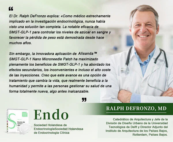 Alisanda™ SMGT-GLP-1 Parche de Nano microagujas (Indoloro, de larga duración, trata la diabetes, la obesidad y las enfermedades cardiovasculares)