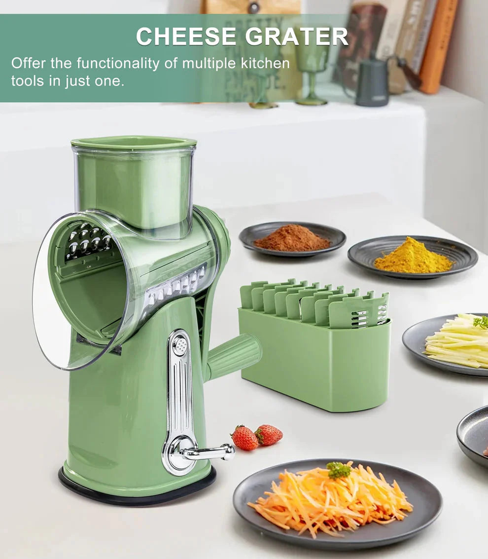 TAILEDEN™ 5 in 1 Rotary Cheese Grater Vegetable Slicer