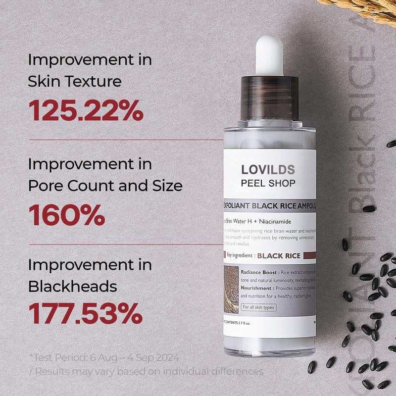 LOVILDS Authoritative Certification! Peel Shot Glow Rice Ampoule Duo - Developed and backed by board-certified dermatologists