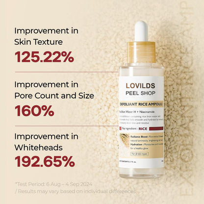 LOVILDS Authoritative Certification! Peel Shot Glow Rice Ampoule Duo - Developed and backed by board-certified dermatologists