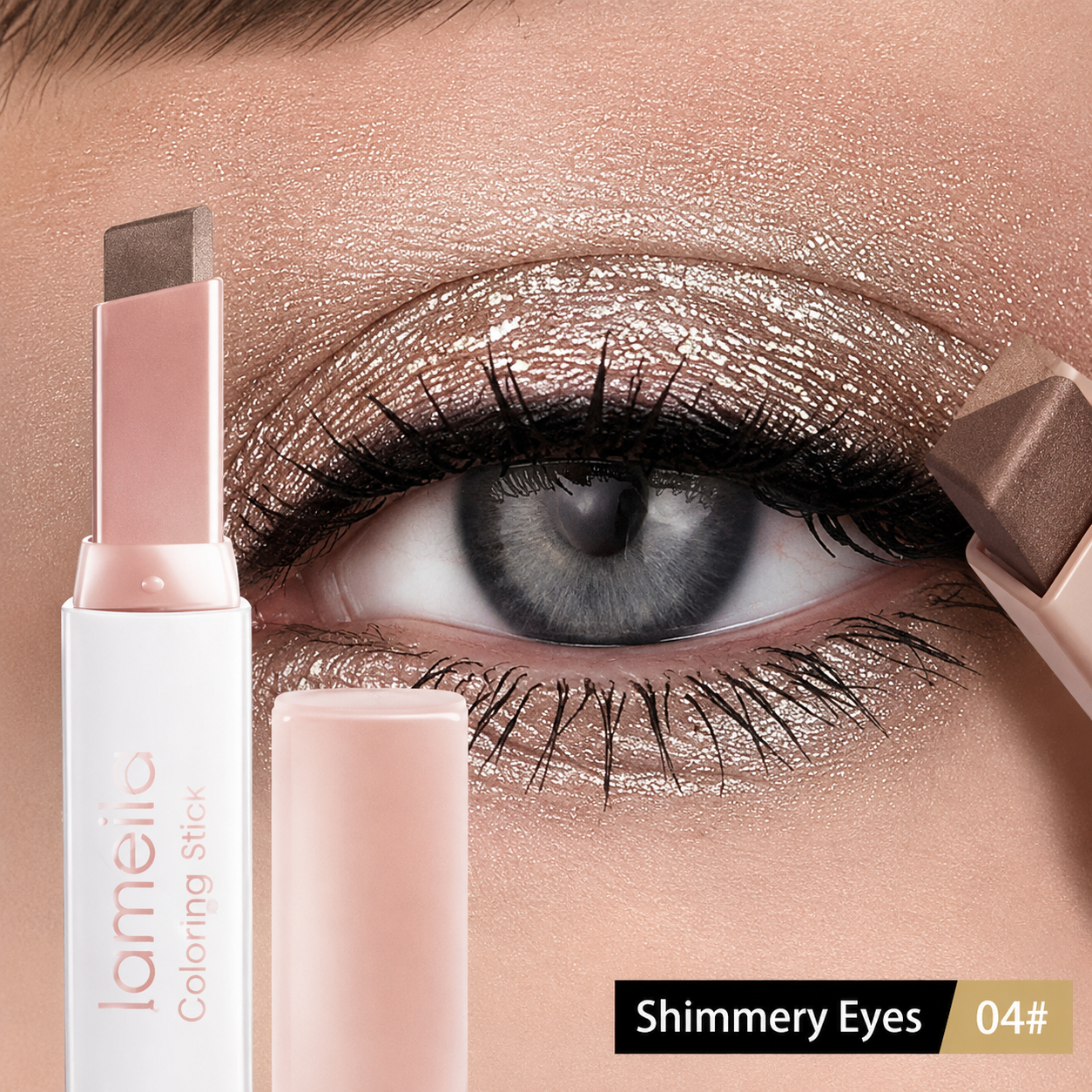 Dual-color eyeshadow for a natural and long-lasting look.