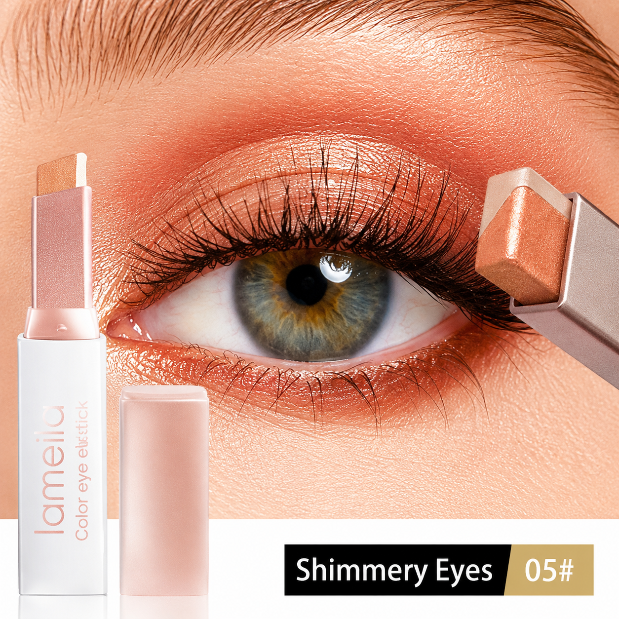 Dual-color eyeshadow for a natural and long-lasting look.