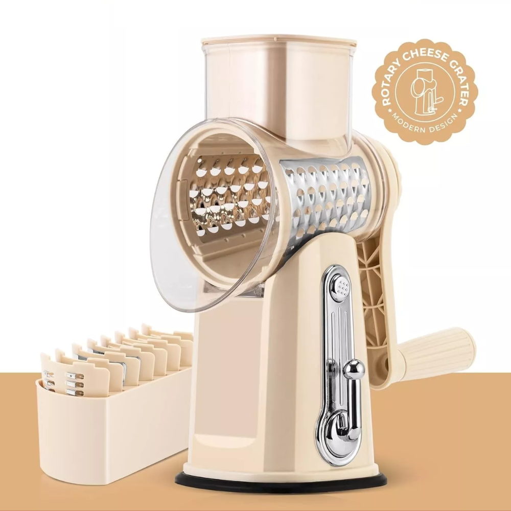 TAILEDEN™ 5 in 1 Rotary Cheese Grater Vegetable Slicer