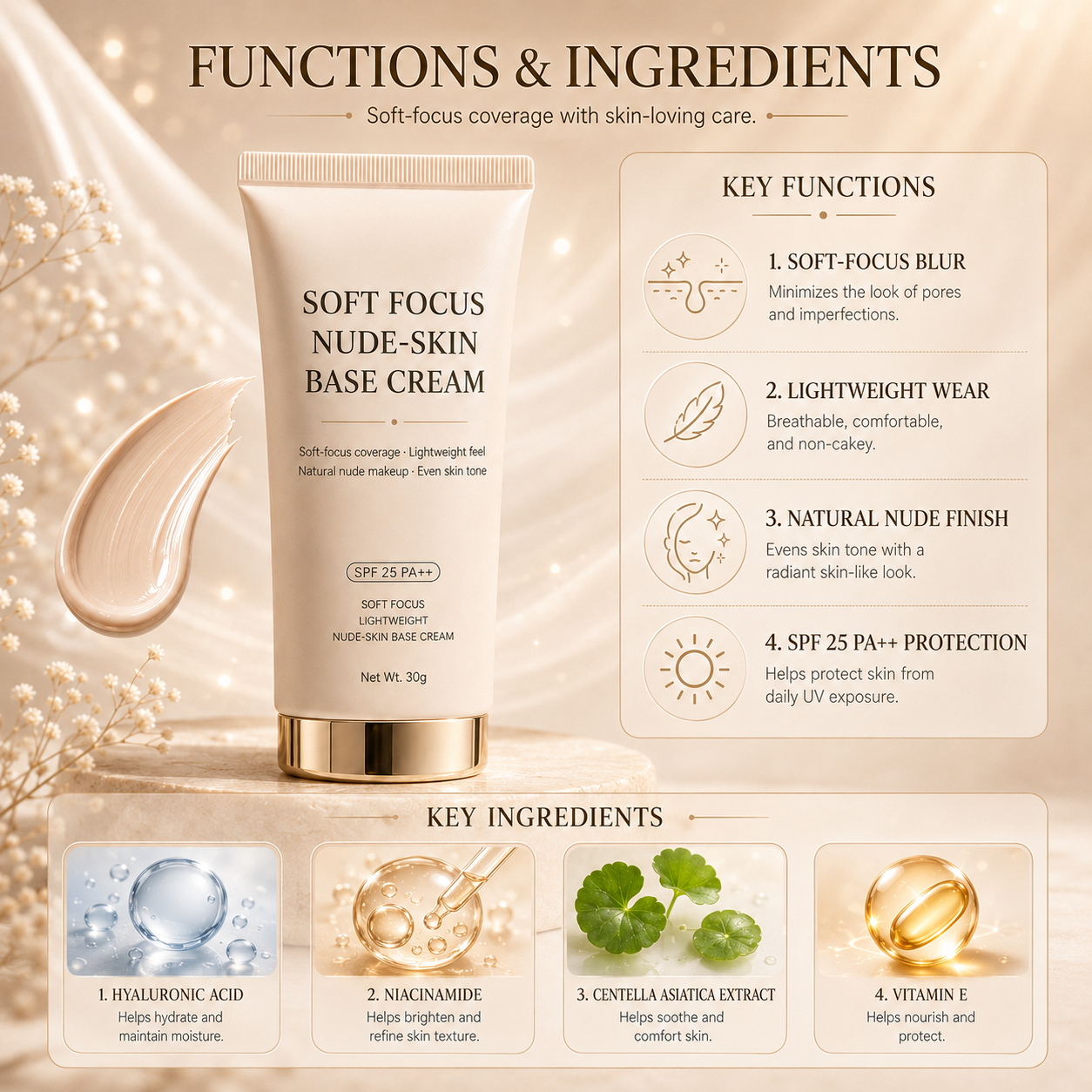 Soft Focus Nude-Skin Base Cream