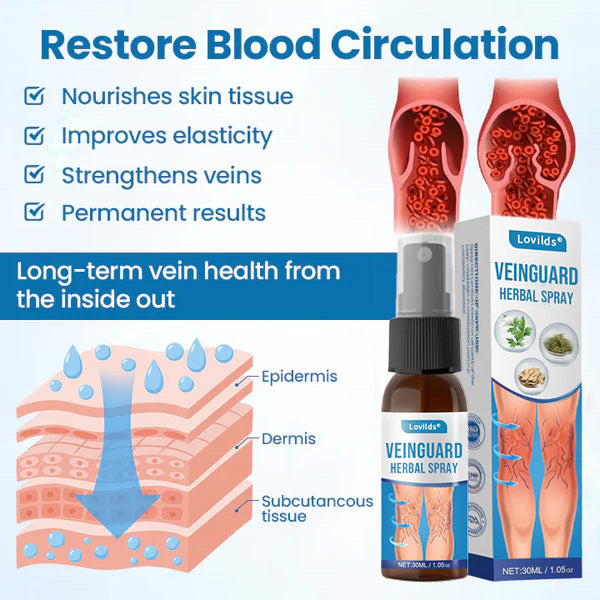 Lovilds™ VeinGuard Herbal Spray-✅ Clinically proven to eliminate varicose veins in just 7 days!
