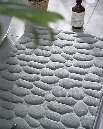 🔥Limited Time Only!🔥Cobblestone Embossed Bathroom Bath Mat – Non-Slip, Soft & Absorbent Bath Rug for Shower, Tub & Spa🛀