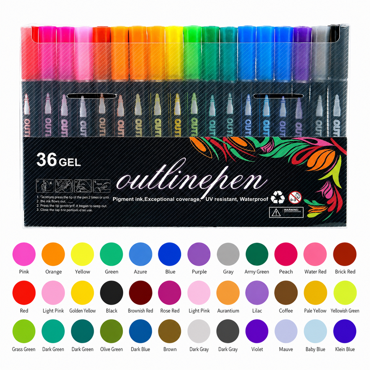 Outline Marker Pen Set