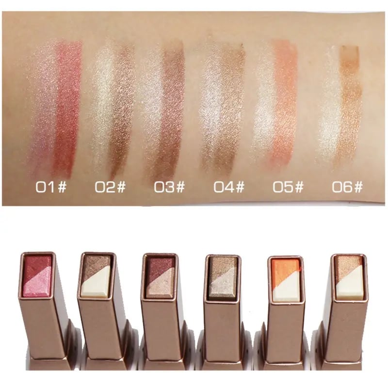 Dual-color eyeshadow for a natural and long-lasting look.