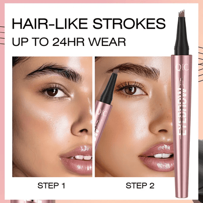 🔥Buy 1 Get 1 Free-Waterproof Micro-Fork Eyebrow Pencil, Long-Lasting Brow Pen for Natural Hair-Like Strokes