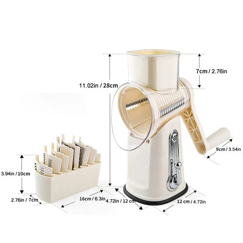 TAILEDEN™ 5 in 1 Rotary Cheese Grater Vegetable Slicer